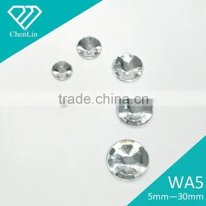 WA5 Round Rivoli Faceted Flat Back Acrylic Jewels Rhinestones DIY Fashion Decoration, Craft Jewelry Fitting Garment Bags thumbnail-1