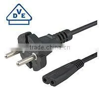 VDE Approval 2 Pin European ac Power Cord thumbnail-1