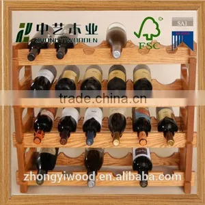 Trade Assurance Chic Wood Wine Rack Natural Wood Rack thumbnail-2