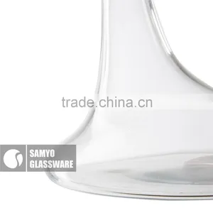 Samyo Handmade Clear Round Belly Decanter With Long Enterclose thumbnail-3