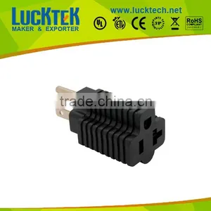 Nema 5-15P Male to Nema 5-15R Female+5-20R Power Adapter thumbnail-1