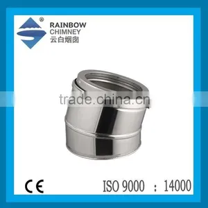 CE Stainless Steel Double Wall Stove Pipe for Stoves Chimney Pipe Fittings thumbnail-1