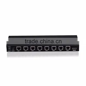 HDMI Splitter 1 in 8 Out Hdmi Splitter 1x8 by Cat5e/ Cat 6 Cable UTP Support 3D Max up to 50m Support 1080p for Hot Video Player thumbnail-2