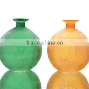 Globe Shape Retro Antique Color Glass Vase thumbnail-1