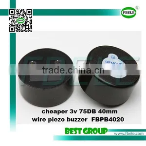 Cheaper 3v 75DB 40mm Wire Piezo Buzzer FBPB4020 thumbnail-1