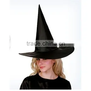 Adult Ladies Black Witch Fancy Dress Costume Accessory Halloween Witches Hat thumbnail-4