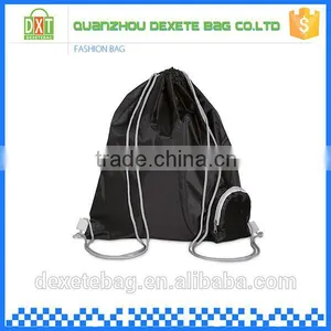 Hot Selling Custom Polyester Small Black Drawstring Duffle Bag thumbnail-1