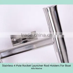 Stainless 4 Pole Rocket Launcher Rod Holders For Boat thumbnail-4
