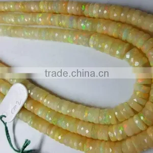 #CMZ Top Quality Faceted Cut Tyre Bead Ethiopian Opal thumbnail-1