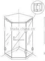 Zinc Alloy Stainless Steel Shower Door Hinges thumbnail-3