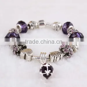 2015 Popular Wholesale Bracelet China Charm Silver Plated Glass Handmade Bead Bracelet thumbnail-5
