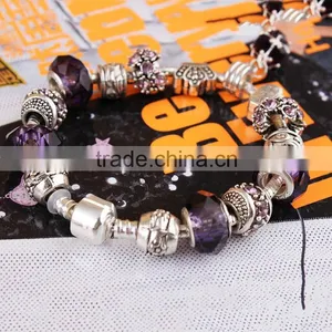 2015 Popular Wholesale Bracelet China Charm Silver Plated Glass Handmade Bead Bracelet thumbnail-6