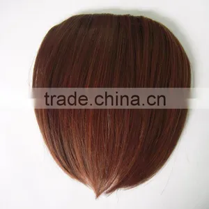 Heart-shaped Bangs,straight Hair in Dark Brown thumbnail-1