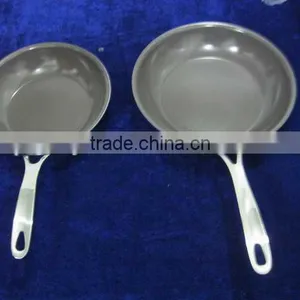 Nonstick Aluminium Fry Pan With Stainless Steel Handle thumbnail-3
