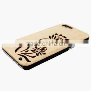 Beautiful Flower Hollow Out Good Hand Feeling PC/TPU & Wood Two in One Phone Case for Iphone 6 thumbnail-5