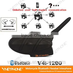 Full Duplex Motorcycle Helmet Bluetooth Headset Intercom thumbnail-1