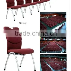 Durable Metal With Fabric Auditorium Chair Without Armrest AH-136 thumbnail-2