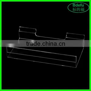 Wall Mounted Slat Wall Acrylic Display Stand Perspex Shoe Shelf thumbnail-1