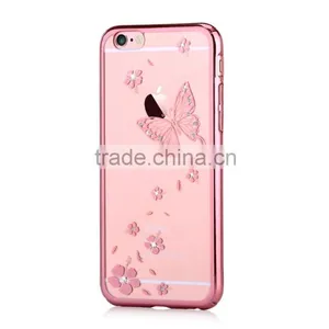 VOUNI Luxury Butterfly Bling PC Case for Iphone6s & 6s Plus,electroplating Mobile Phone Case thumbnail-3
