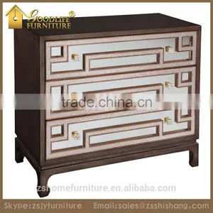 Shabby Chic Wood Cabinet Console With 3 Drawer thumbnail-1