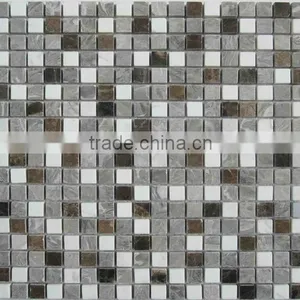 Glass Mosaic Mix Stone Grey Crystal Mosaic thumbnail-1