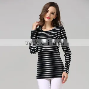 Long Sleeves Nursing Wear Breastfeeding Top for Pregnant Women thumbnail-1