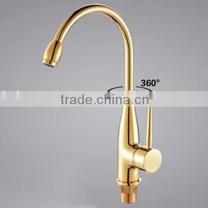 Middle East Market Modern Golden Faucet, Wall Mounted Kitchen Faucet Mixer Water Tap From Kaiping Factory thumbnail-3