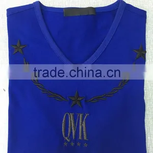 100% Cotton Men's T-shirt 180gsm Embroidered Logo thumbnail-1