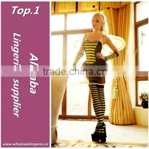 Hot Girl Cross Stripe Puffy Dress Sex Bee Halloween Costume Manufacturers From China thumbnail-1