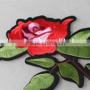 Good Looking 15*24cm Embroidery Rose Patches Leather Patch Snapback for Sale thumbnail-5