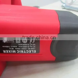 Electric Paint Tile Cement Mixer Sigle Speed 1400W Concrete Mortar Mixer Tool thumbnail-6