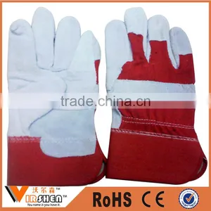 Manufacturers Reinforced Palm Cow Grain Double Palm for Heavy Duty Cheap Leather Work Gloves Indonesia thumbnail-4