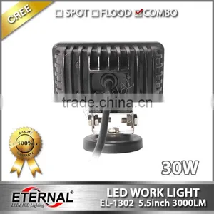5.5in 30W Rectangle Led Driving Light Hi-low Beam 3 Wire Out for 4x4 Jeep Off-road Powersports Motorsports ATV UTV SUV thumbnail-2