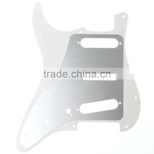 White PVC Guitar Pickguard Scratch Plate 1-Ply SSS For ST Strat Guitar thumbnail-1