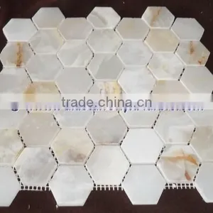 Pure Natural WHITE ONYX MOSAIC TILES COLLECTIONS thumbnail-3
