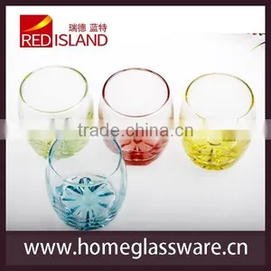 Colorful Egg Cup Glass Drinking Glasses Water Tumblers thumbnail-3
