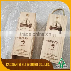 Wholesale Wine Single Bottle Wooden Box With Metal Lock thumbnail-1