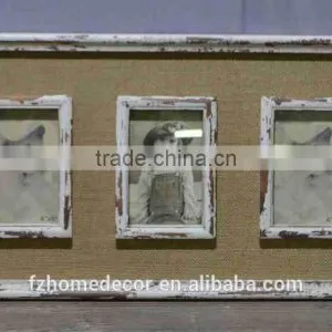 Wooden Multi Photo Frame With Linen thumbnail-1
