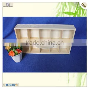 High Quality Eco-friendly Cuboid Shape Waterproof Pine Wooden Tray thumbnail-2