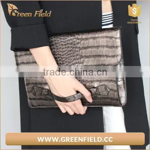 Full Grain Genuine Leather Clutch Bag Women Ladies Clutch Purse thumbnail-2