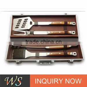 Famous Hot Selling 2017 Trending Products Wooden Handle Bbq Tool Set thumbnail-1