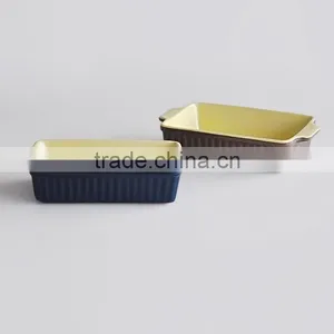 Ceramic au Grantin Rice Dish,stoneware Baking Pan,ceramic Bakware Roasting Plae thumbnail-4