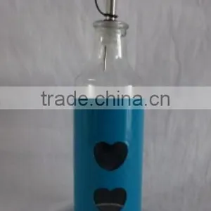 Colored Metal Coated Top Quality Oil Glass Bottle With Dispenser thumbnail-4