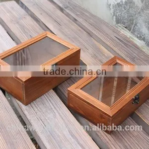 2015 Refinement Antique Wooden Box With Glass Lid thumbnail-3