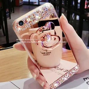 Mirror Surface Silicone Cell Phone Cover Case Diamond Mobile Phone Cases for IPhone7/7Plus/6/6s/6plus/6splus Soft Case thumbnail-1