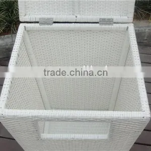 White Aluminum Outdoor Furniture Waterproof Rattan Storage Boxs thumbnail-5