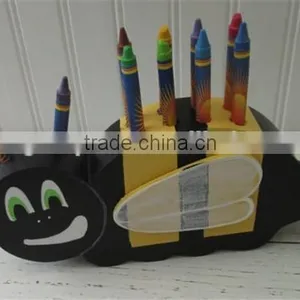 Hot Sell Wooden Bumble Bee Crayon Holder Party Favor Teacher Gift Desk Decoration Made in China thumbnail-1