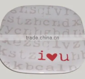 HOT Heart Melamine Dish Dinner thumbnail-2