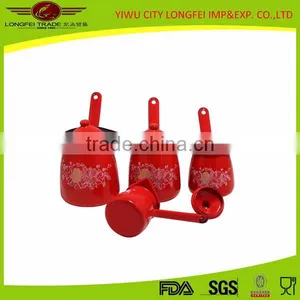 High Quality Red Enamel Coffee Warmer Can With Enamel Lid thumbnail-3