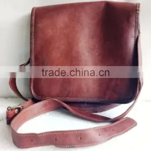 High Quality Handmade Vintage Stone Embossed Leather Women Satchel Bag thumbnail-2